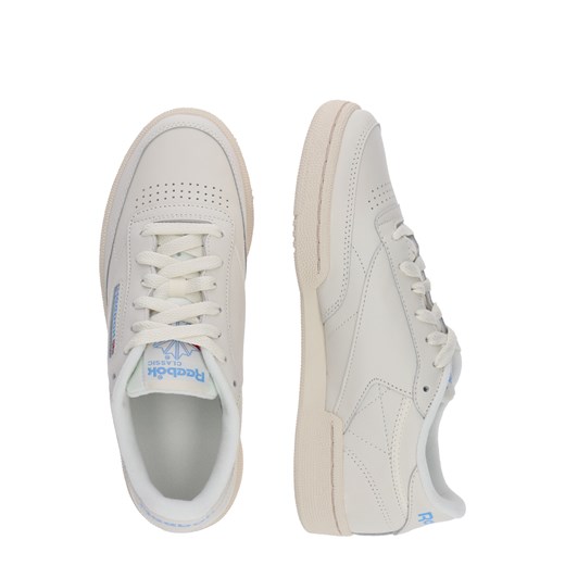 Białe trampki damskie Reebok Classic sportowe ze skóry bez wzorów na płaskiej podeszwie z niską cholewką