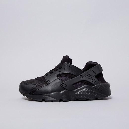 Buty sportowe damskie Nike do biegania huarache bez wzorów czarne płaskie sznurowane