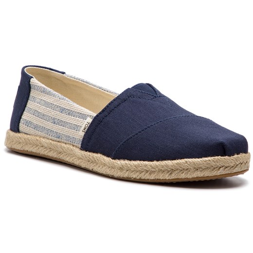 Espadryle damskie niebieskie Toms z tkaniny płaskie