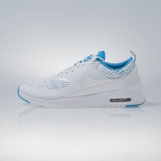Białe buty sportowe damskie Nike dla biegaczy air max thea sznurowane gładkie
