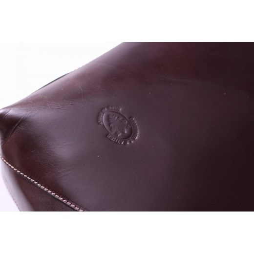 Uniwersalna Torba skórzana Genuine Leather dł. rączki Czrkolada