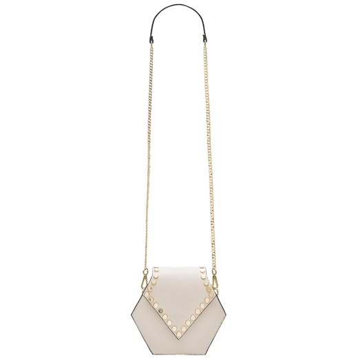 Damska skórzana crossbody torebka Glamorous by GLAM - beżowy Glamorous By Glam Glamadise.pl