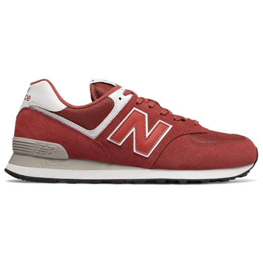 Buty sportowe męskie New Balance new 575 czerwone sznurowane zamszowe