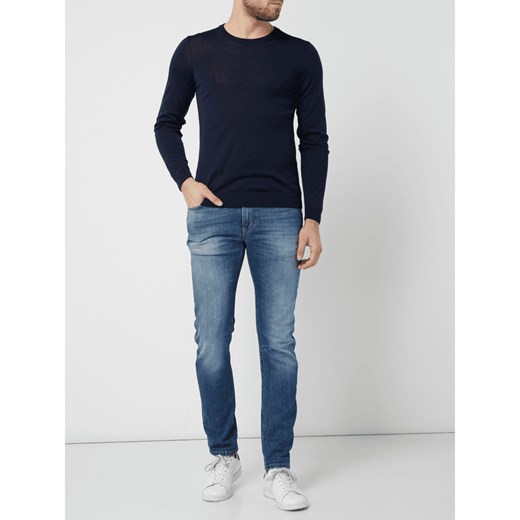 Sweter o kroju Slim Fit z wełny merino