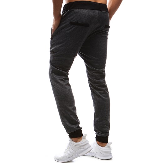 Antracitové pánské jogger tepláky (ux0986)