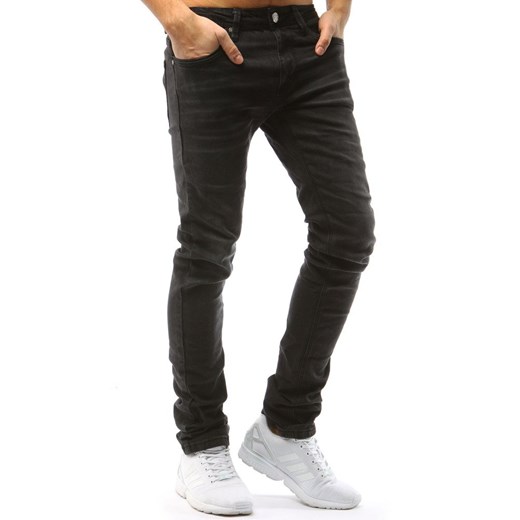 Jeansy męskie czarne Dstreet casual bawełniane