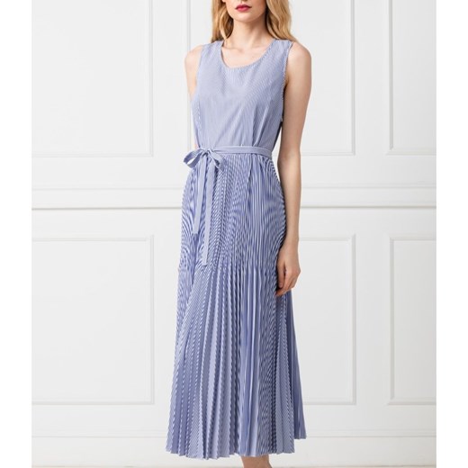 Sukienka Tommy Hilfiger bez rękawów maxi z okrągłym dekoltem