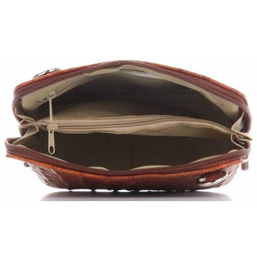 Listonoszka Genuine Leather brązowa bez dodatków elegancka