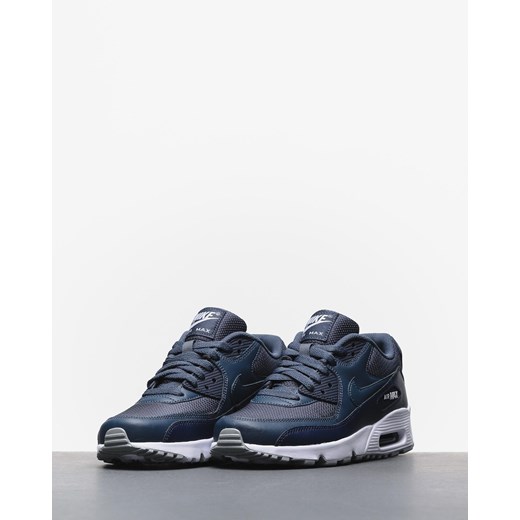 Buty sportowe damskie Nike do biegania air max 91 sznurowane bez wzorów płaskie niebieskie skórzane