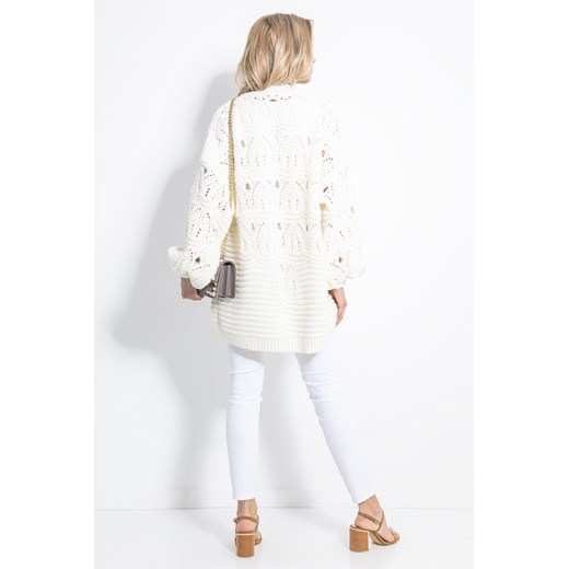 Sweter damski czarny Fobya z dekoltem w serek