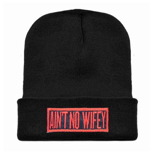CZAPKA BEANIE WIFEY iloko-pl czarny beanie