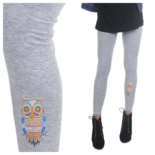 LEGGINSY GREY OWL iloko-pl bialy