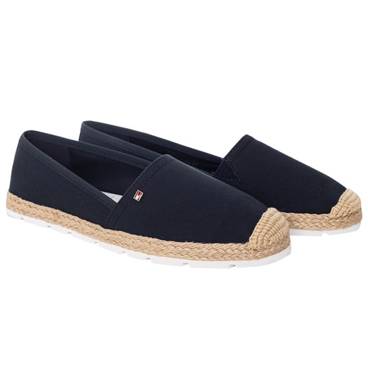 Espadryle damskie Tommy Hilfiger na płaskiej podeszwie bez wzorów tkaninowe bez zapięcia