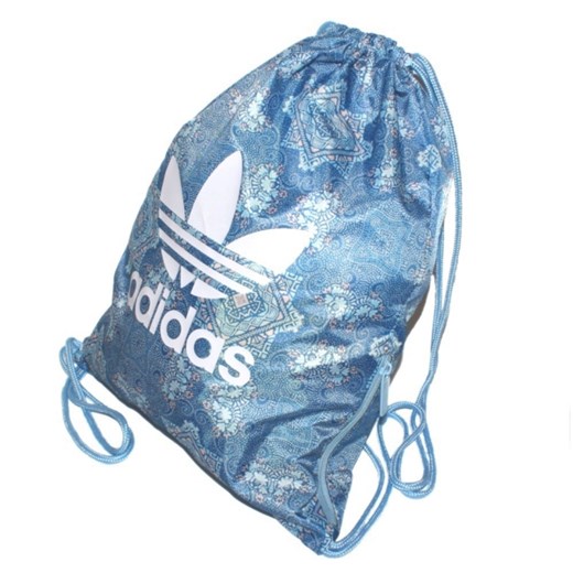 ADIDAS torba plecak worek z kieszenią na zamek Niebieski Adidas an-sport