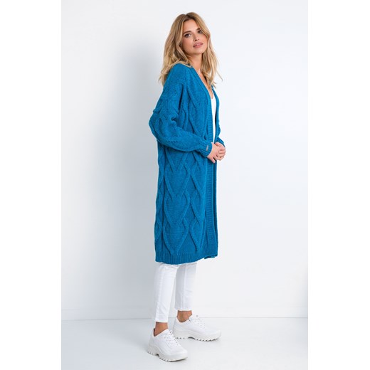 Sweter damski Fobya casual z dekoltem w serek