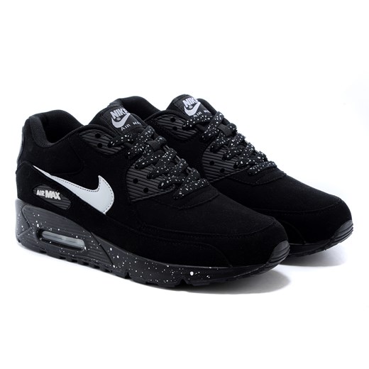 Buty sportowe męskie Nike air max 91 czarne sznurowane skórzane