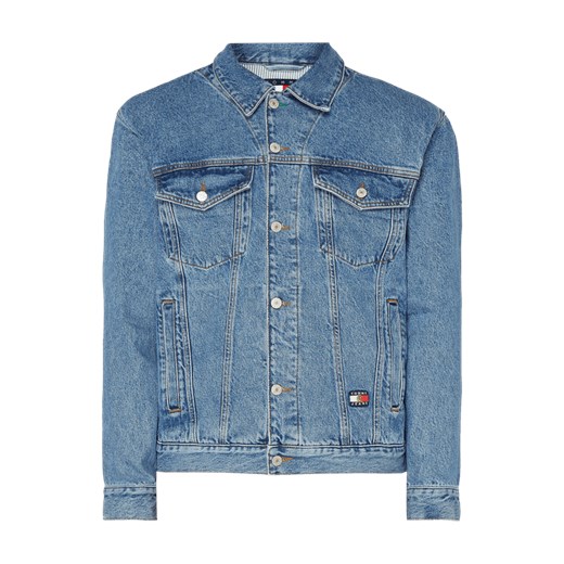 Kurtka męska niebieska Tommy Jeans młodzieżowa bez wzorów