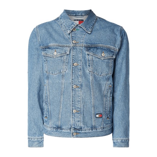 Kurtka męska niebieska Tommy Jeans młodzieżowa bez wzorów