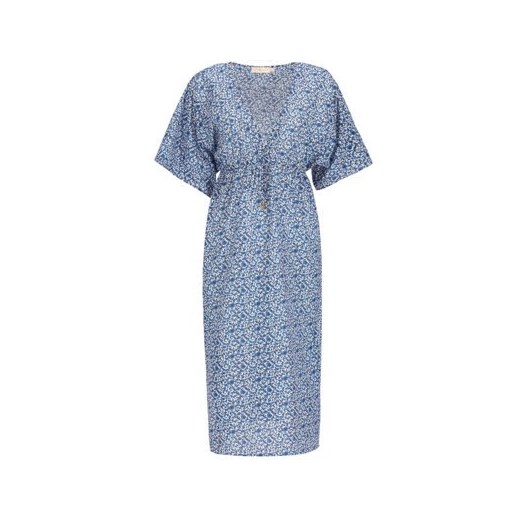 Sukienka Tory Burch prosta na spacer niebieska midi wiosenna