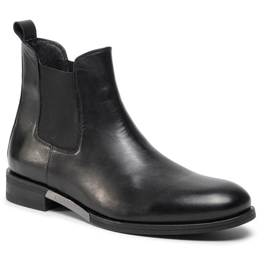 Guess buty zimowe męskie bez zapięcia czarne eleganckie
