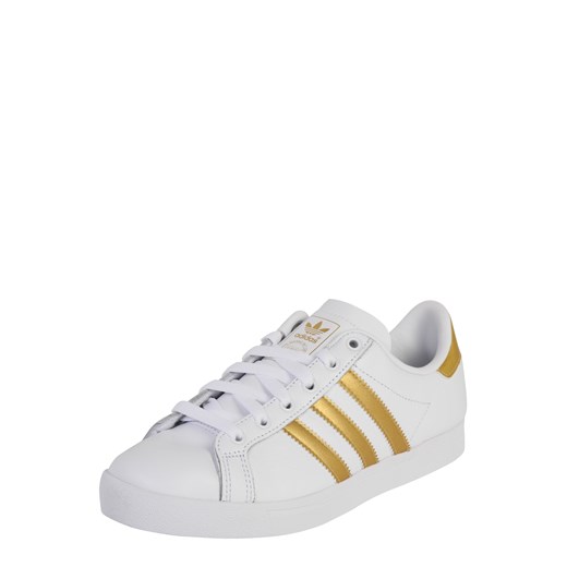 Trampki damskie Adidas Originals ze skóry bez wzorów wiązane płaskie