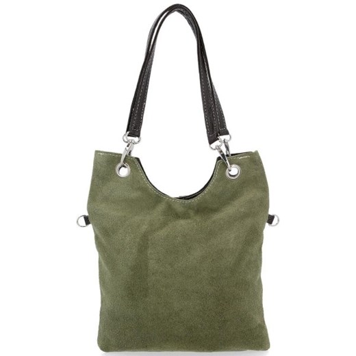 Shopper bag Genuine Leather z zamszu bez dodatków