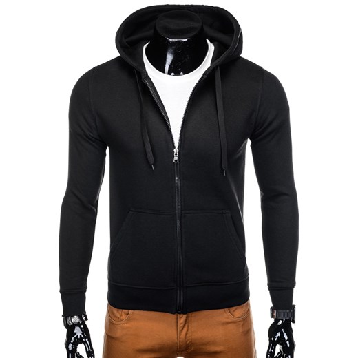 Bluza męska rozpinana z kapturem 895B - czarna Edoti.com L