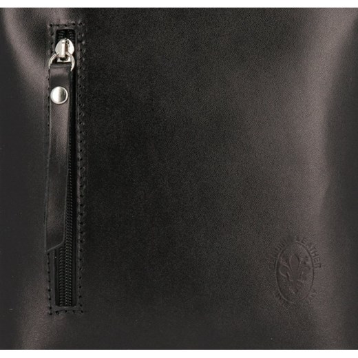 Listonoszka Genuine Leather ze skóry średniej wielkości matowa bez dodatków