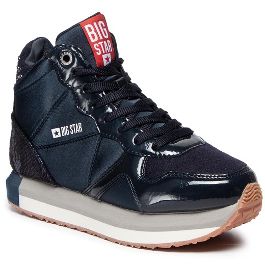Big Star sneakersy damskie sportowe sznurowane na platformie