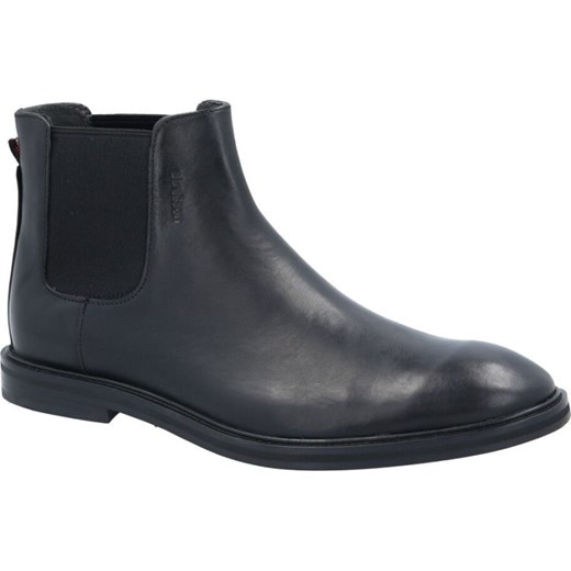 Buty zimowe męskie Strellson czarne skórzane eleganckie