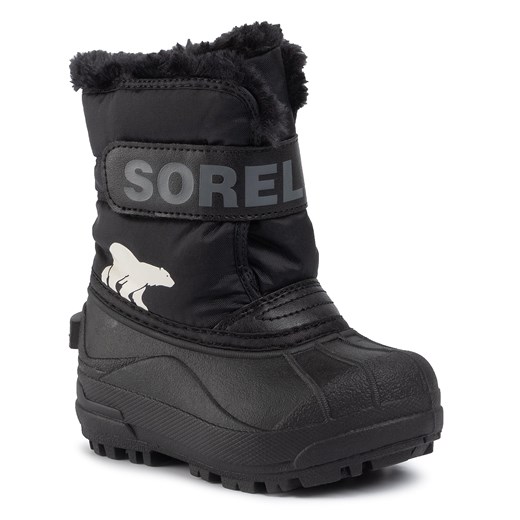 Śniegowce SOREL - Childrens Snow Commander NC1960 Black/Charcoal Sorel 31 eobuwie.pl