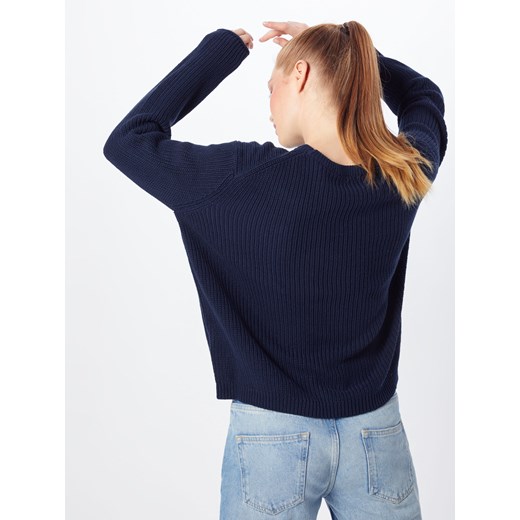 Granatowy sweter damski Esprit z okrągłym dekoltem