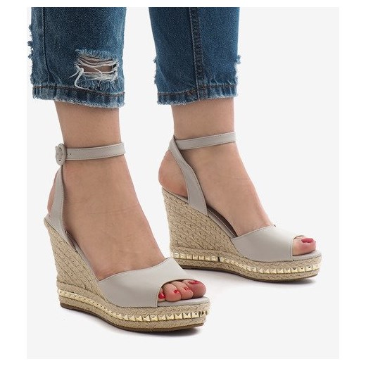Espadryle damskie eleganckie z klamrą