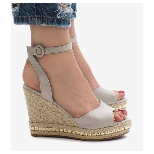 Espadryle damskie z klamrą eleganckie