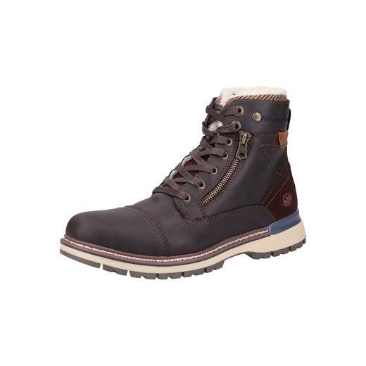 Buty zimowe męskie Dockers wiązane w stylu militarnym skórzane na zimę