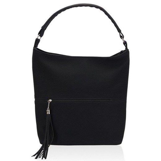 Shopper bag Kemer elegancka ze skóry ekologicznej zamszowa duża
