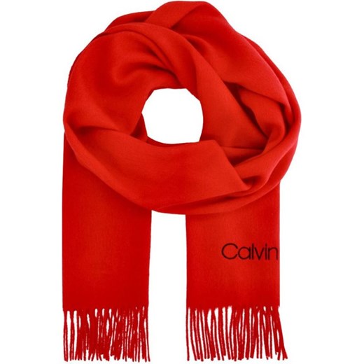 Szalik/chusta Calvin Klein casual czerwony bez wzorów