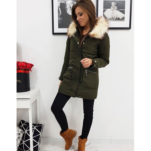 Parka damska Dstreet zielona jesienna casual