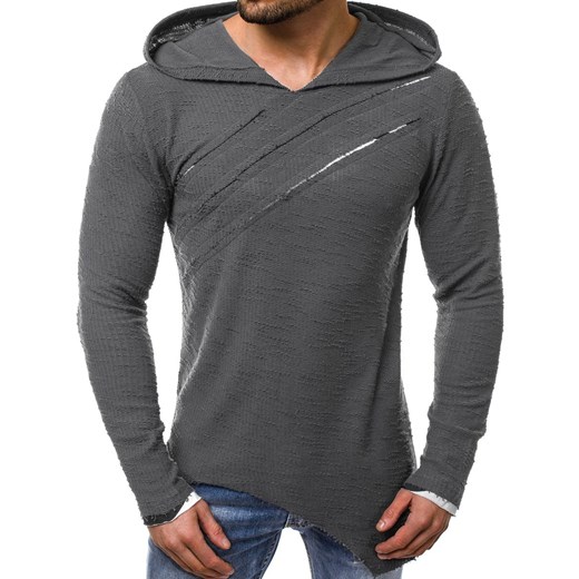 Bluza męska Ozonee szara bez wzorów