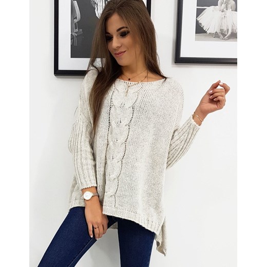 Sweter damski Dstreet z okrągłym dekoltem na zimę