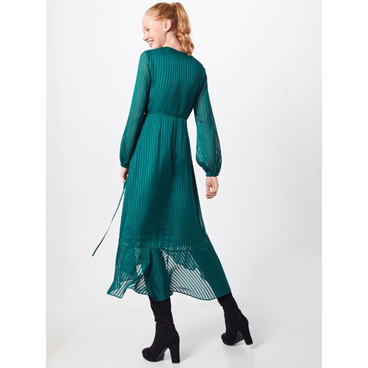 Bardot sukienka elegancka na bal z szyfonu midi