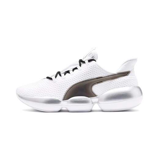 Buty sportowe damskie Puma casualowe w stylu młodzieżowym bez wzorów sznurowane białe płaskie