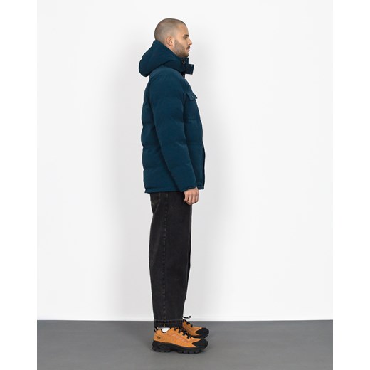 Kurtka męska Carhartt Wip casual niebieska nylonowa bez wzorów