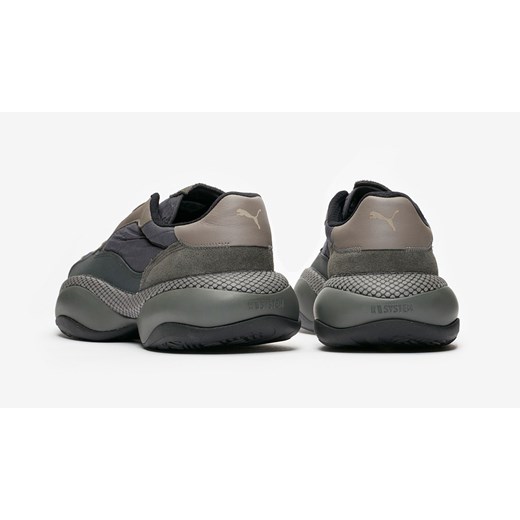 Buty sportowe męskie czarne Puma sznurowane ze skóry