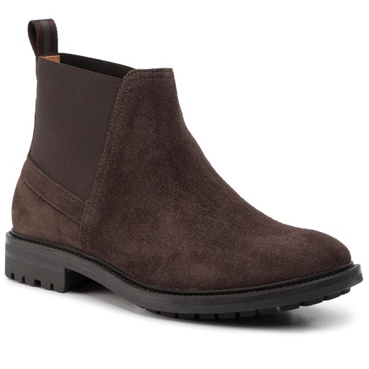 Gino Rossi buty zimowe męskie brązowe eleganckie bez zapięcia jesienne
