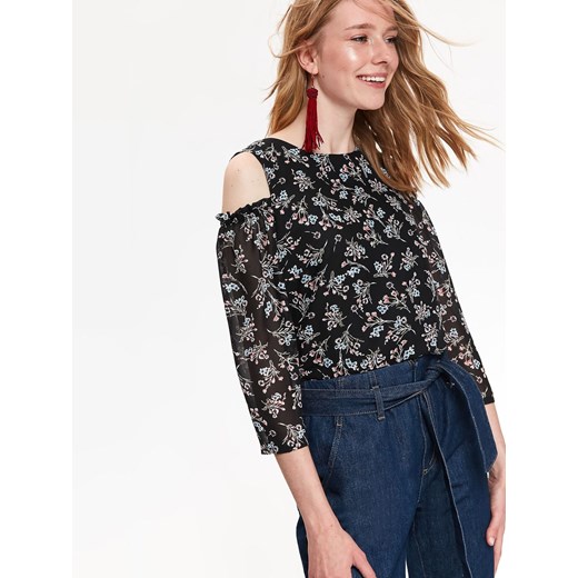 Bluzka damska Top Secret czarna w stylu boho