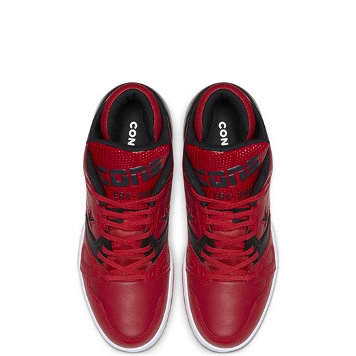 Buty sportowe męskie czerwone Converse wiązane wiosenne ze skóry