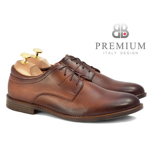 Buty eleganckie męskie Brilu skórzane