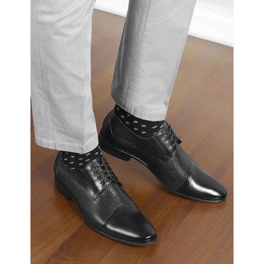 Buty eleganckie męskie Brilu na jesień sznurowane