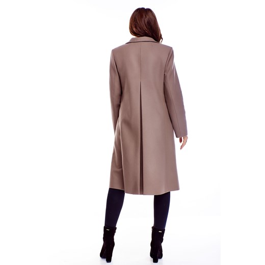 Płaszcz damski Ptakmoda.com gładki casual wełniany